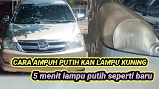 cara putihkan lampu mobil #otomotif