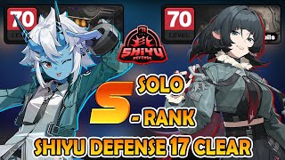 SOLO S-RANK CLEAR!! PEAK Soukaku & Jane Doe Solo Shiyu Defense 17 | Zenless Zone Zero