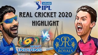 reel cricket 2020 MI VS RR IPL