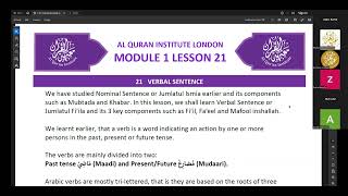 M1 L21 Verbal, L22 Fa'eel, L23 Fa'eel verbal 28 Sept'24