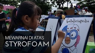 Mewarnai Gambar di Styrofoam - Taman Edukasi Simpang Empat