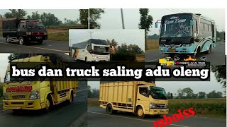 Kumpulan vidio bus dan truck, saling adu oleng