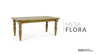 Mesa de madeira Flora: como montar | Iaza Móveis