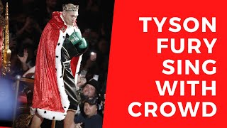 Tyson Fury Sings "AMERICAN PIE" with Crowd Post Fight Deontay Wilder