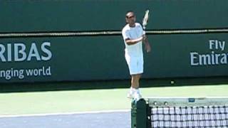 Marcos Baghdatis practicing