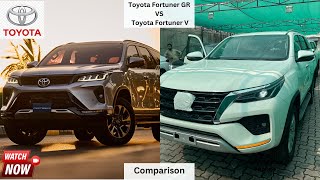 Toyota Fortuner GR Sport VS Toyota Fortuner 2.7 V ll Comparison Video ll Price, Specs & Features