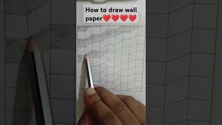 How to draw 3D wall paper #drawing #art #printing #shortvideo #viralshort