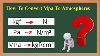 How To Convert Mpa To Atmospheres ?