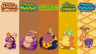 My Singing Monster Vs Fanmade VsThe Lost Landscapes Vs The Monster Explorers | Compare Designs