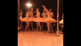 Ballerinas having fun