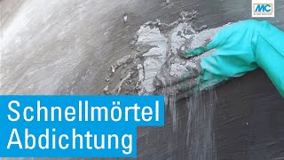 Vorabdichtung mit Schnellmörtel - flächig abdichten mit ombran IW