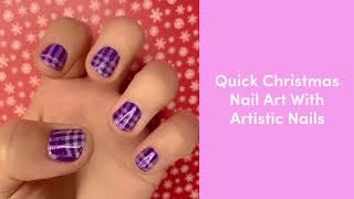 Quick Christmas Nail Art For Busy Salons With Artistic Nail Design + Stamping & Glitter