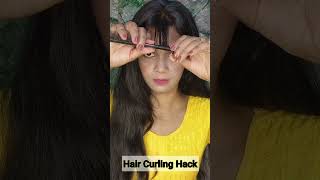 OMG😱 Trying This Hair Curling Hack✨❤️ #viral #shortsvideo #shorts #short #ytshorts #viralshort #hack