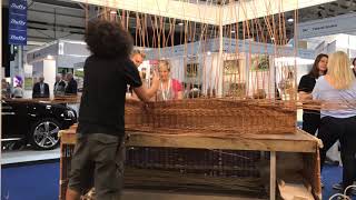 Weaving a willow coffin at the NFE