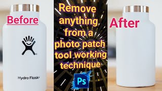 remove anything from a photo patch tool working technique in photoshop tutorial