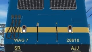 [Электровоз WAG 7]Поездка на поезде от первого лица (вид из салона) в игре Indian Train Crossing 3D