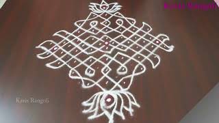 10x2 Kolam | Melika Muggulu with 10 dots