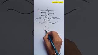 Shiv ji drawing|Easy drawing tutorial|#shorts #ytshorts