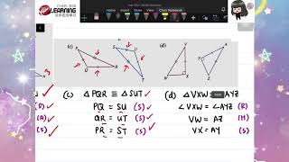 Y9 Maths D (Lesson 21) - Exercise 5.1 Congruent Triangles