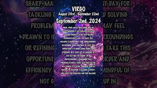 September 2nd, 2024 #virgohoroscope #dailyhoroscope #dailyastrologyhoroscope #zodiac #zodiacuniverse