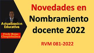 Nombramiento docente 2022