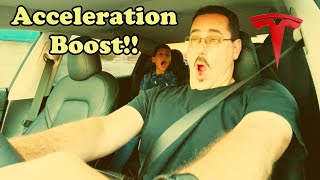 Unleashing Lightning: Testing Tesla Model 3's Acceleration Boost! 🚀