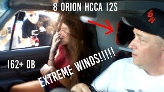 BRUTAL HAIR KNOTTING WINDS w/ Dennis' 8 Orion HCCA 12s on 2 HCCA 11Ks!!!