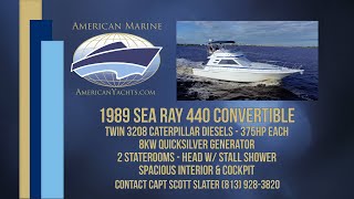 SOLD - 1989 44' Sea Ray 440 Convertible HD By American Marine Yachts