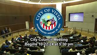 City Council Meeting, October 22, 2024.