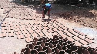 PROSES PEMBUATAN ATAP GENTENG TANAH LIAT || CLAY TILE ROOFING