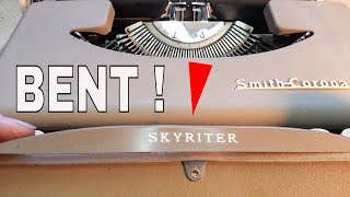 Smith Corona Skyriter Typewriter Repair Bent Back Panel and Paper Stand