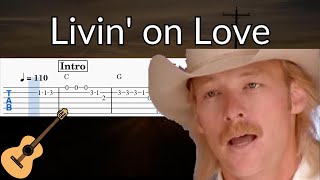 Livin' on Love - Guitar Solo Tab Easy