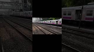 Mumbai Local Train Crossing Mumbai Local Train | Western Railways | Indian Railways