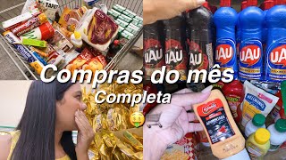 Compras do mês no atacadão * quanto  gastei? +organização 🛒🤑