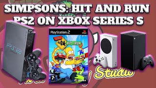 THE SIMPSONS HIT AND RUN PS2 EMULATION GAMEPLAY XBOX SERIES S DON'T USE NTSC SETTINGS GUIDE