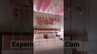 Balloon Decoration Surprise in Gurugram | ExperienceSaga | #proposal #trending #viral #shorts #love