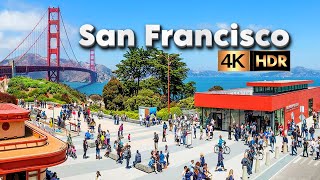 San Francisco Walking Tour: Golden Gate, Palace of Fine Arts, Painted Ladies & Chinatown 4K HDR