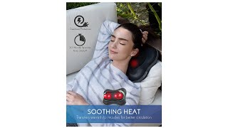 Zyllion Shiatsu Back and Neck Massager   Kneading Massage Pillow with Heat for Shoulders