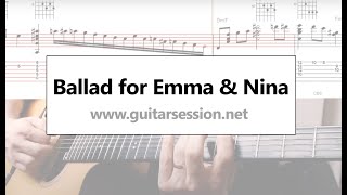 Ballade pour Emma + tablatures (Guitare solo Jazz Manouche)