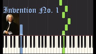 Invention No. 1 in C Major, BWV 772 | Tutorial with Harpsichord | Full Speed with Real Sound | Bach