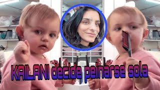 KAILANI HIJA DE AISLINN DERBEZ SE PEINA SOLA MIENTRAS SU MAMA GRABA LA CASA DE LAS FLORES