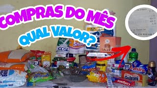 COMPRAS DO MES🛒// QUAL FOI O VALOR?+REALIZAÇÃO DE UM SONHO LITERALMENTE 🙏