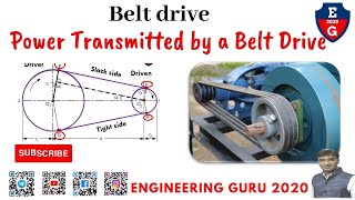 Power Transmitted by a Belt Drive   #kom #tom #ktm