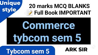 Lec6 20 marks University paper solution 2024 Tybcom sem5 Commerce Marketing EXAM Paper Pattern MCQ