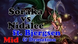 Bjergsen - Soraka vs Nidalee (Ahri mad yet) - Mid - Challenger I (Demoted)