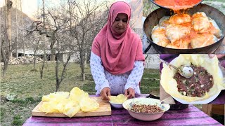 How To Cook Delicious Beef Dolma With Cabbage | Mountain Cooking |