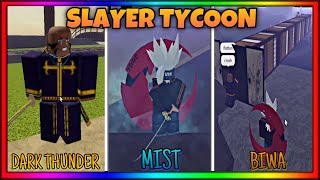 ALL *NEW* MIST KATANA & DEMON ARTS (DARK THUNDER & BIWA) SHOWCASE | SLAYER TYCOON - UPDATE V1.2