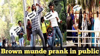 brown munde prank in public | Epic reaction  #shorts