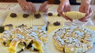 Hai la pasta sfoglia? Una ricetta gustosissima in 5 minuti! Dolce veloce mandorle e cioccolato