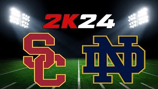 NCAA 2K24 | USC at Notre Dame  | NFL 2k5 Resurrected | PCSX2 | 2023 Season Week 7 | CPU v CPU |